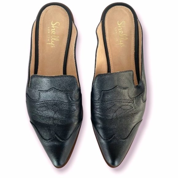 Shellys London Black Dora Mule 7.5 - Picture 2 of 9